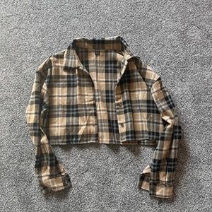 Shein cropped flannel